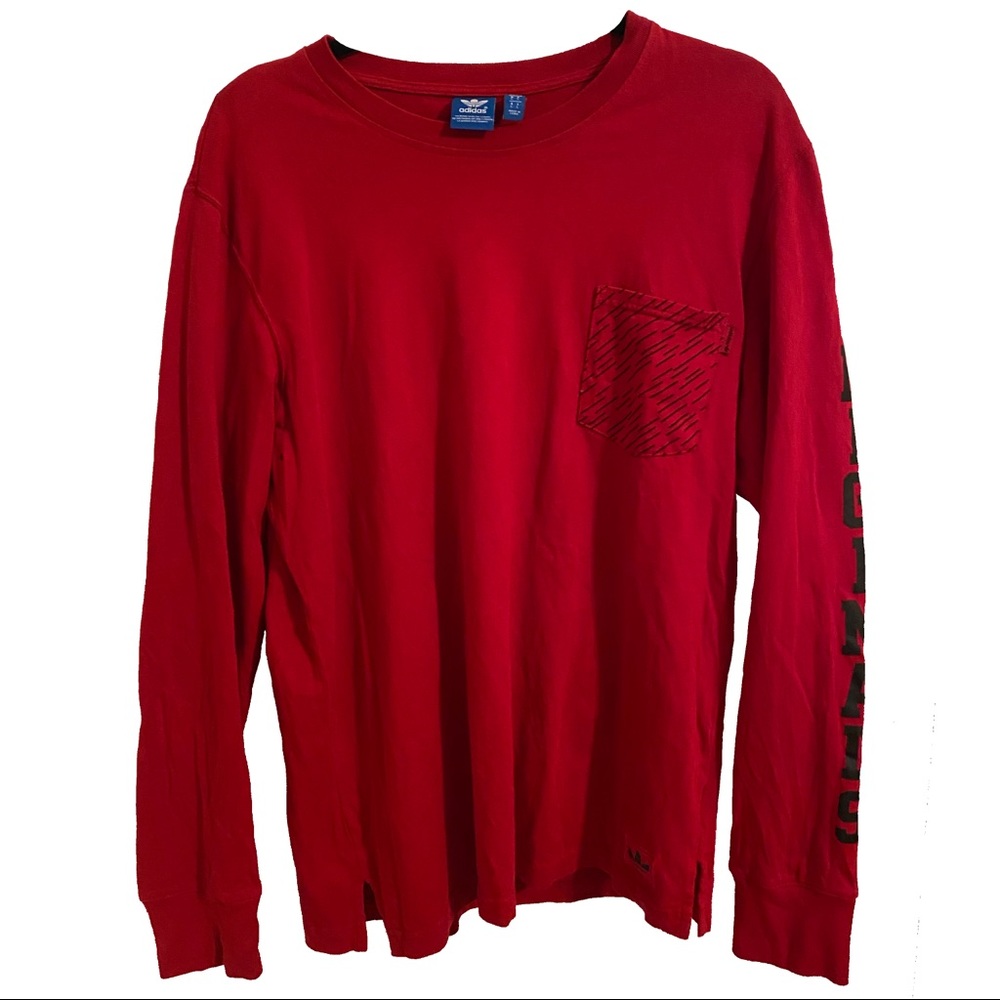 Adidas Vintage Men’s Red Long Sleeve T-Shirt